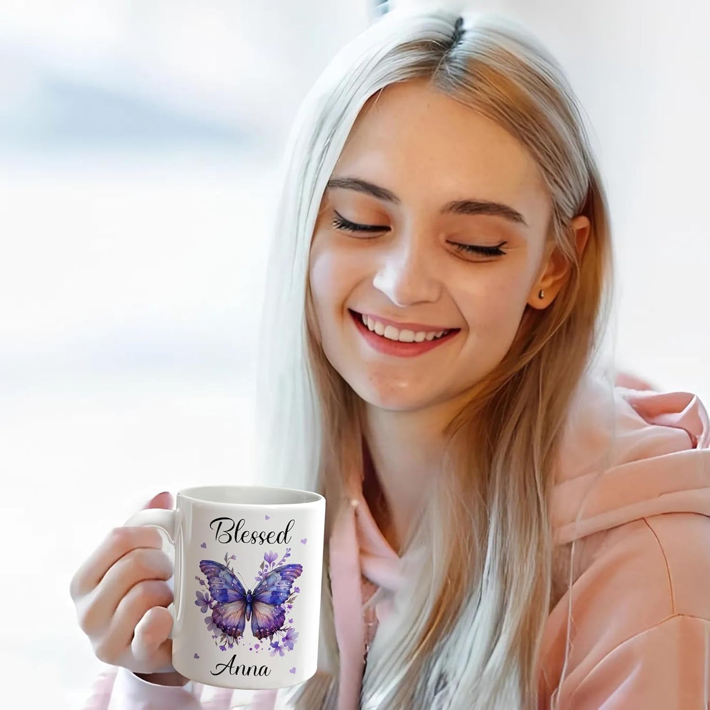 Hyturtle Personalized Christian Mug - Religious Christian Gifts For Women - Encouragement Religious Gifts For Mom Her - Bible Verse Present Decor - Custom Name Coffee Cup Ceramic Mug 11 oz 15 oz