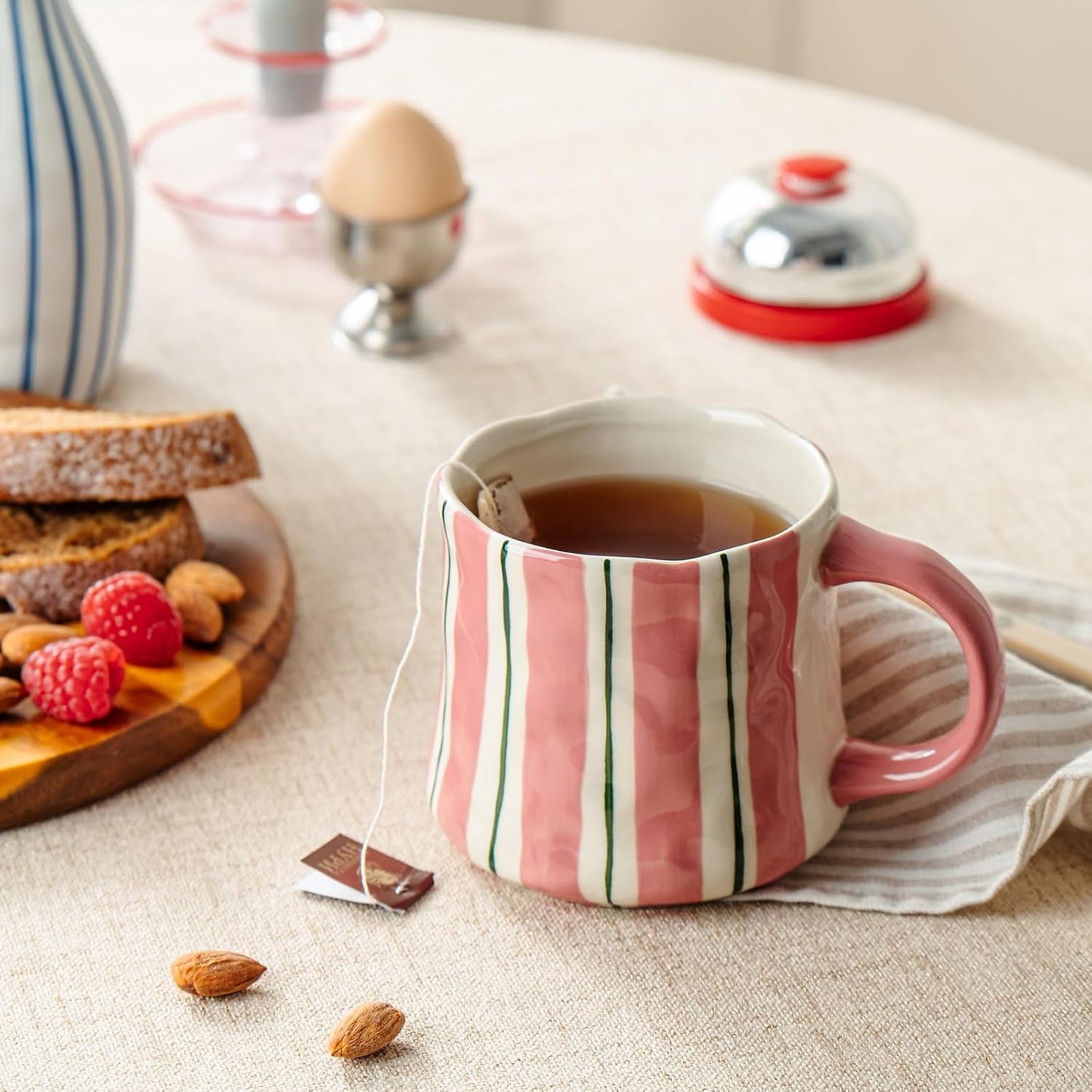 Stripe Ceramic Coffee Mugs, 12oz Vibrant Striped Red Design Cute Mugs, Dishwasher & Microwave Safe Cups for Coffee, Tea, and Cocoa, Perfect for Daily Brews tea or coffee