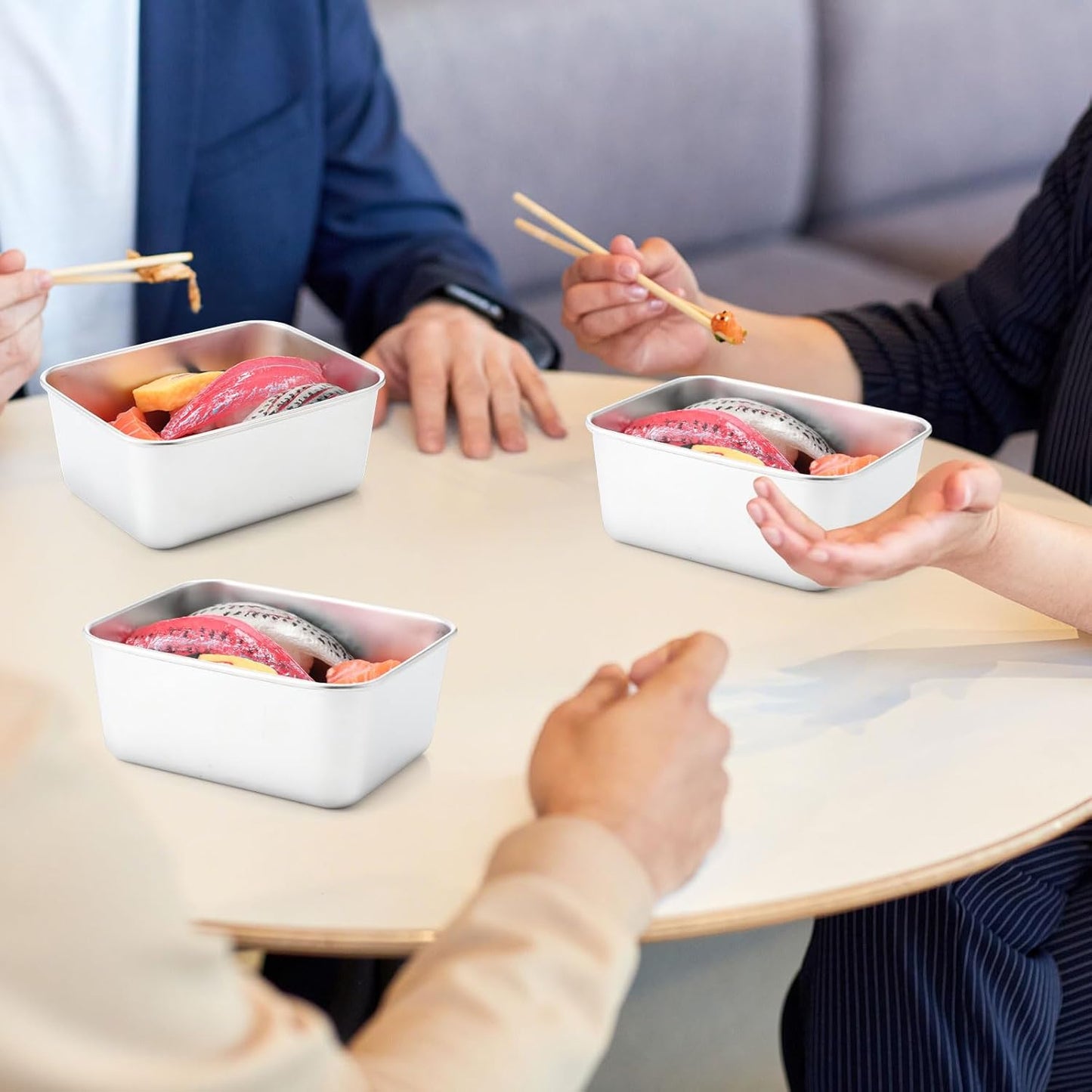 12 Pcs Stainless Steel Food Storage Containers with Lids, 22 oz Metal Freezer Containers, Lightweight Stackable Easy Open Reusable Meal Prep Box for Kitchen Picnic Oven Dishwasher Safe