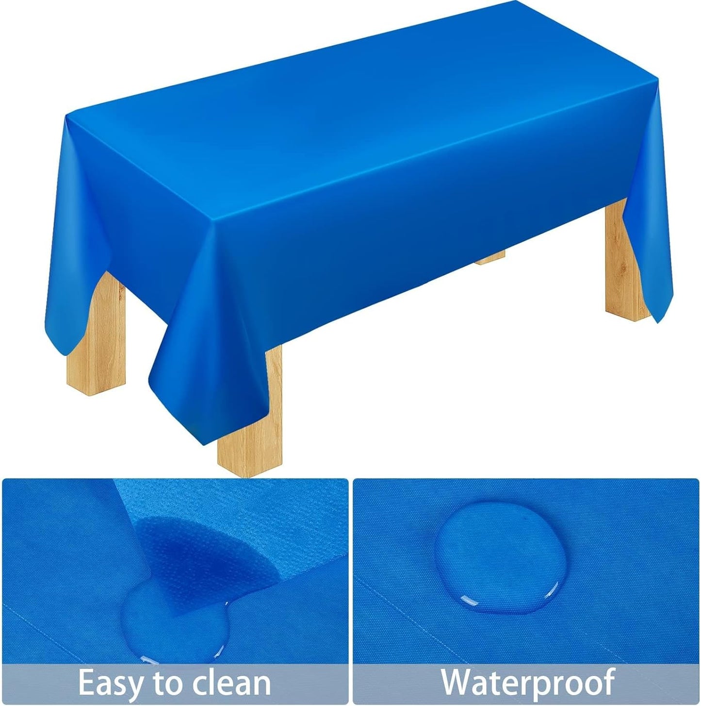 TWOWYHI 229PCS Blue Party Supplies Set Paper Disposable Plates Cups Plastic Spoons Forks Knives Blue Napkins for 30 Guests Disposable Party Dinnerware Set for Wedding Birthday Parties