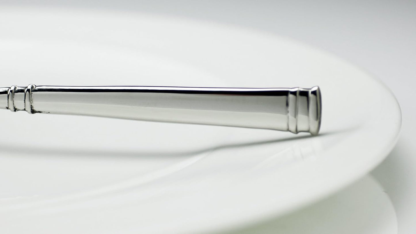 Fortessa Bistro 18/10 Stainless Steel Flatware Solid Handle Butter Knife, Set of 12, Silver