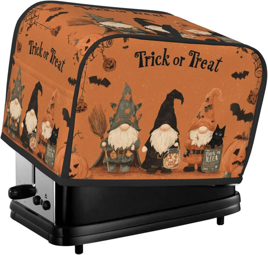 Toaster Cover 2 Slice Gnomes Halloween Pumpkin Kitchen Small Appliance Covers with Pockets Dust and Fingerprint Protection