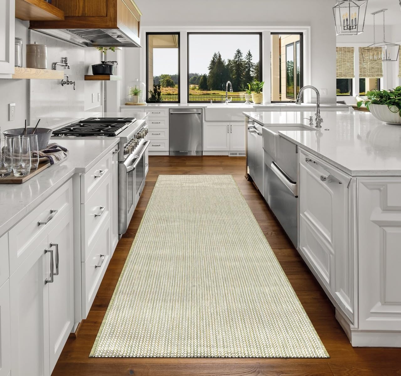 Keen Home Design Terrace Outdoor Runner Rug - 2x10 Washable Indoor/Outdoor Rug for Patio, Kitchen, Balcony, Beach, Garden, Deck and Porch, Size: 2'2"x9'11"