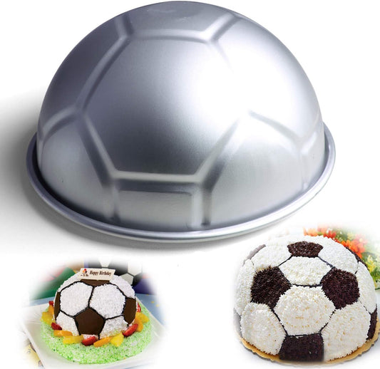 Big 8-inch Half Soccer Ball Football Shaped Birthday Cake Pan Bakeware Pastry Baking Cake Decorating Pan Mold