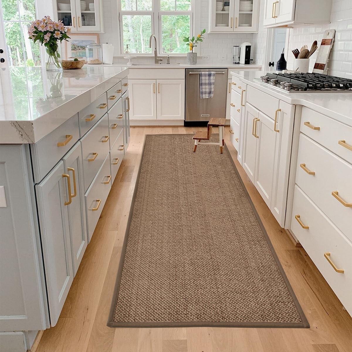Artoid Mode Washable Kitchen Rugs and Mats Doormat Non Skid, Absorbent Rugs for Kitchen Floor Door Mat Kitchen Mats Front of Sink Hallway 17x60 Inch