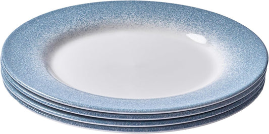 Portmeirion Potter's Mist Dinner Plate (Set of 4) - 10.5-Inch Stackable Earthenware Plates - Microwave & Dishwasher Safe, Handcrafted Dinnerware for Casual & Formal Table Settings (Blue Mist)