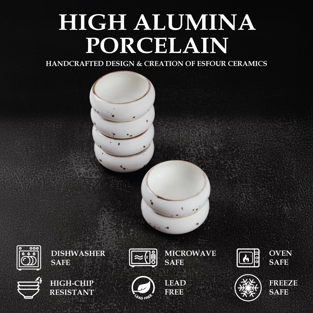 Small Hand Craft Dessert Bowls - 13.5 oz, Set of 6 - Microwave, Oven, Dishwasher Safe, Ice Cream, Soup, Snacks, Rice, Cereal, Chili, Side Dishes Dips, Ideal Gift - Classic Assorted Colors