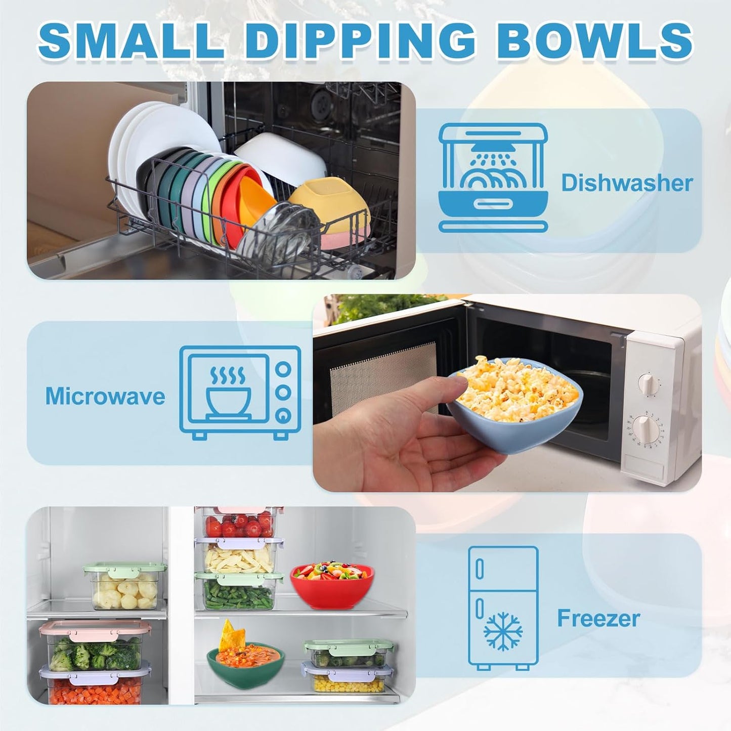 uxcell 10pcs Straw Dipping Bowls, Unbreakable Prep Bowls, Small Dessert Bowls for Side Dishes Snacks Fruits Appetizers, Purple