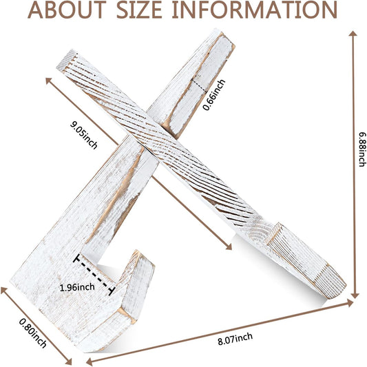 Plate Stand for Display, 6.5 Inch Picture Frame Holder Wooden, for Cook Book Decorative TableTop Art Easels Platter, 2 Pack (White)