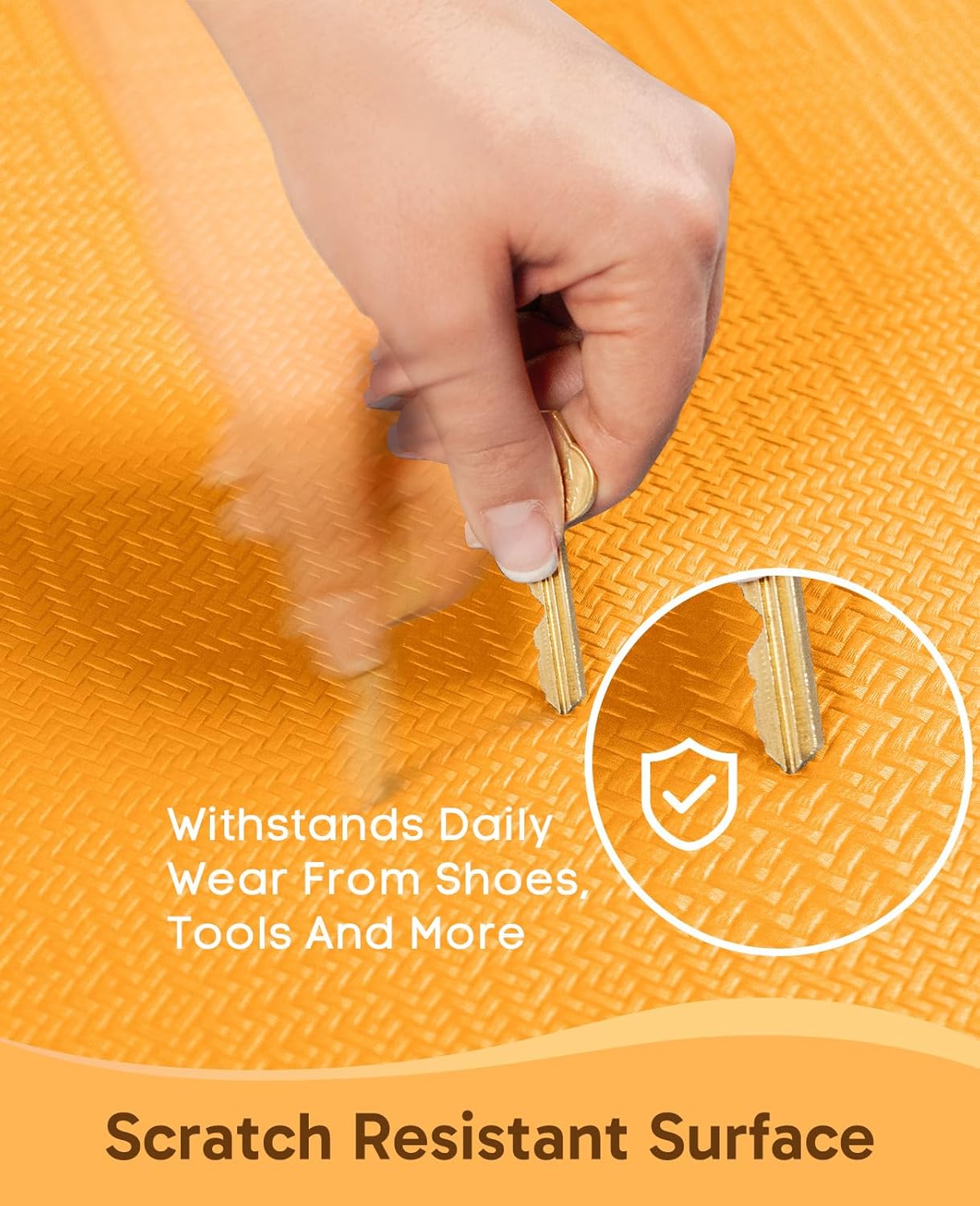 Ophanie Kitchen mats for Floor, 3/4 inch Thick, Kitchen Rugs, 20''x48'' Anti Fatigue Standing Cushioned Mat, Waterproof,Comfort Ergonomic mat for Office, Home, Sink, Yellow Non-Slip Bottom