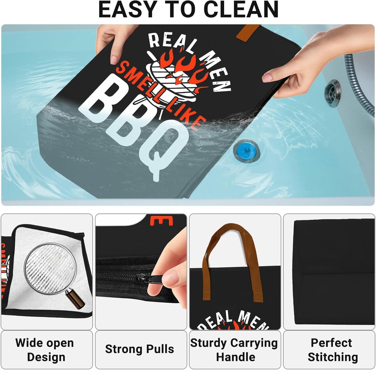 21in Brisket Blanket & Meat Resting Bag – Insulated BBQ Blanket for Resting Meat | Heavy-Duty Smoker Accessory for Brisket, Pork Shoulder, Smoked Turkey | BBQ Gifts for Men & Meat Lovers