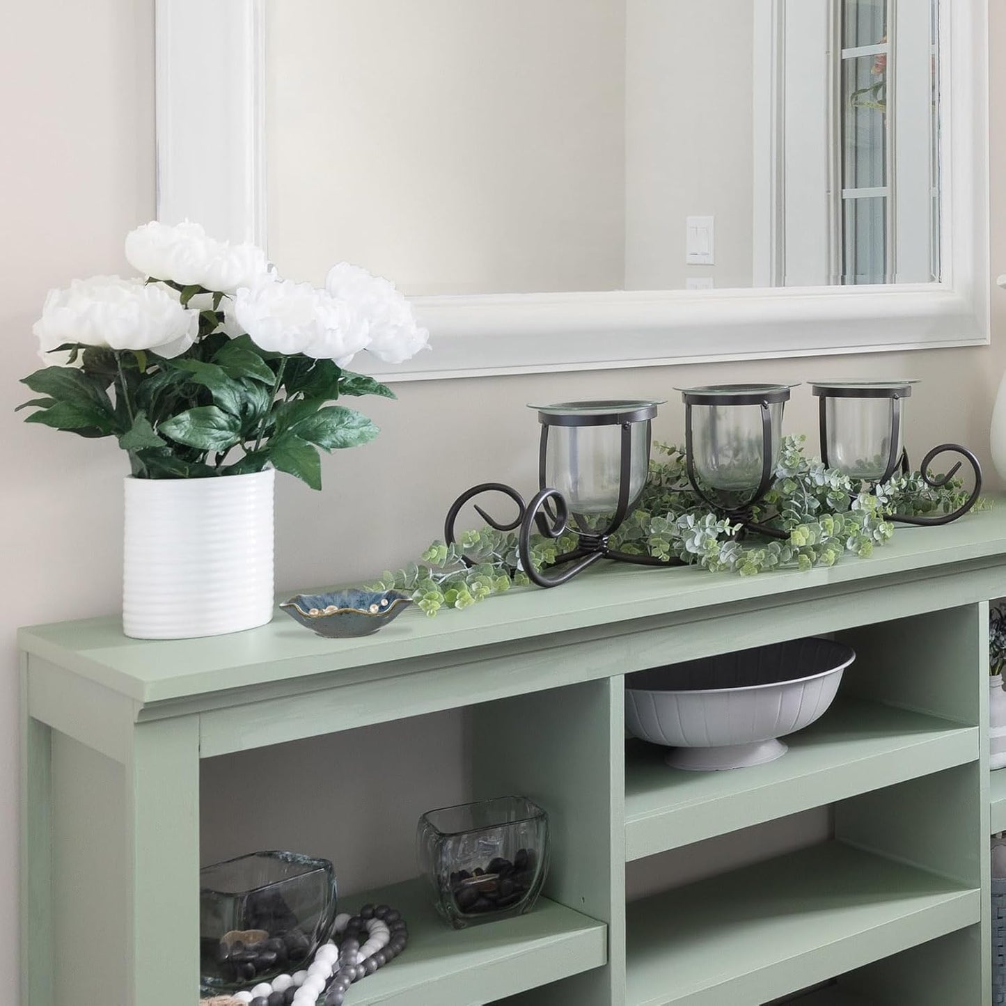 uxcell 1Pcs Ceramics Jewelry Plate, Lotus Leaf Shape Key Holder Bowl for Entryway Table Decor Small Ring Tray Dish Gift for Women Girlfriend, Grass Green