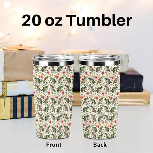 Cute Frog Tumbler, Frog Stuff Merch 20 oz Stainless Steel Coffee Mug，Travel Cup，Insulated Cup with Lid for Car, Funny Birthday Gifts for Women Boy Girls Animal Lovers Accessories Christmas