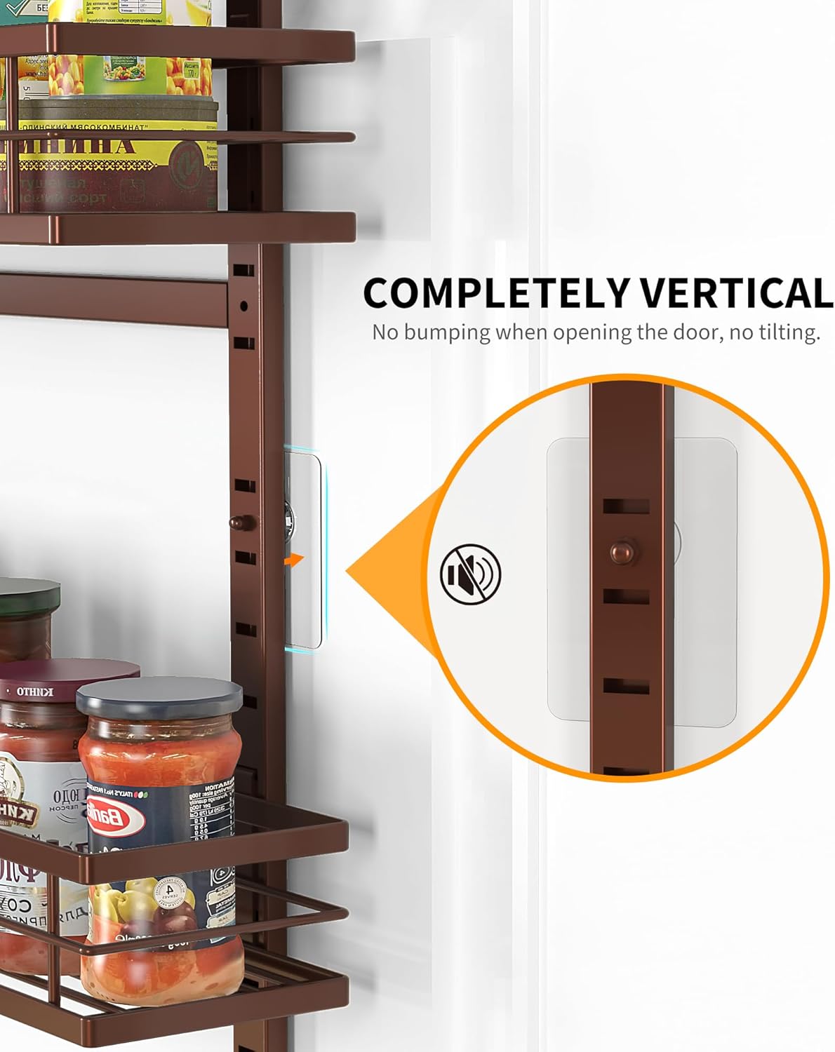 Moforoco Bronze 9-Tier Over The Door Pantry Organizer, Pantry Organization And Storage, Metal Hanging Spice Rack Shelves Door, Home & Kitchen Essentials, Laundry Room Bathroom Organization