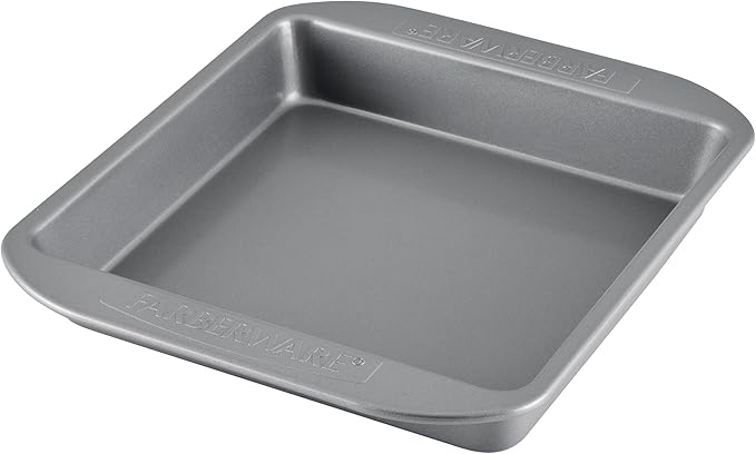 Farberware Nonstick Bakeware 9-Inch Square Cake Pan, Gray