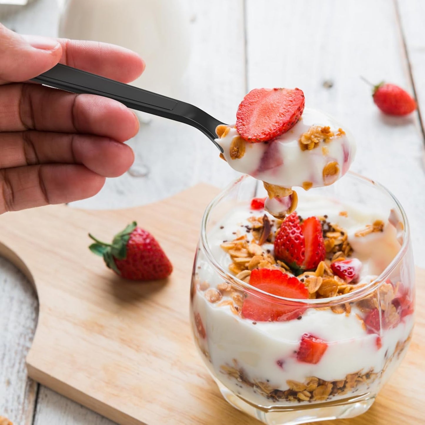 360 Count Black Plastic Spoons Disposable, BPA-Free, Heat Resistant, Solid and Durable Disposable Spoons Heavy Duty Bulk, Premium Spoons plastic disposable for Party Supply