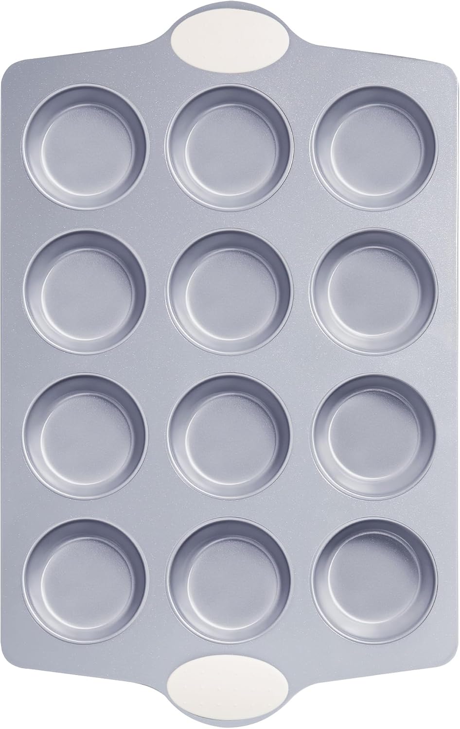 Ceramic Muffin Pan,12-Cup Nonstick Aluminized Steel Cupcake Pans, Healthy Non-Toxic Ceramic Coating Muffin Tin, 1 Pack Cup Cake Pans for Baking Cream