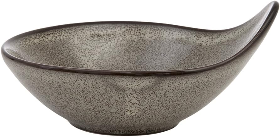 D&V 6 Piece Stōn Porcelain Dinnerware Handled Bowl Set, 4" x 3.5", Mist