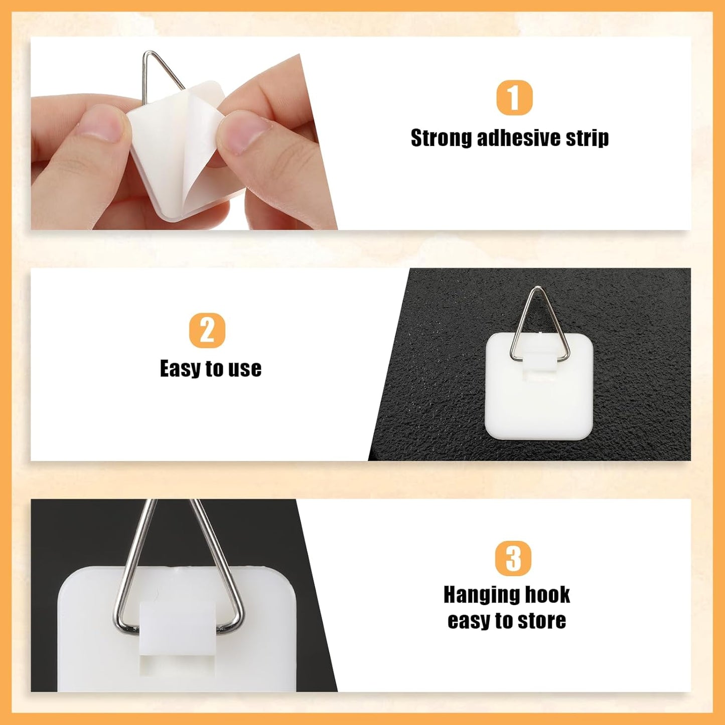 20 Pack Invisible Adhesive Plate Hanger, Invisible Adhesive Picture Hangers for Wall, Vertical Plate Holders for Hanging Decorative Plates Photo Frames Paintings