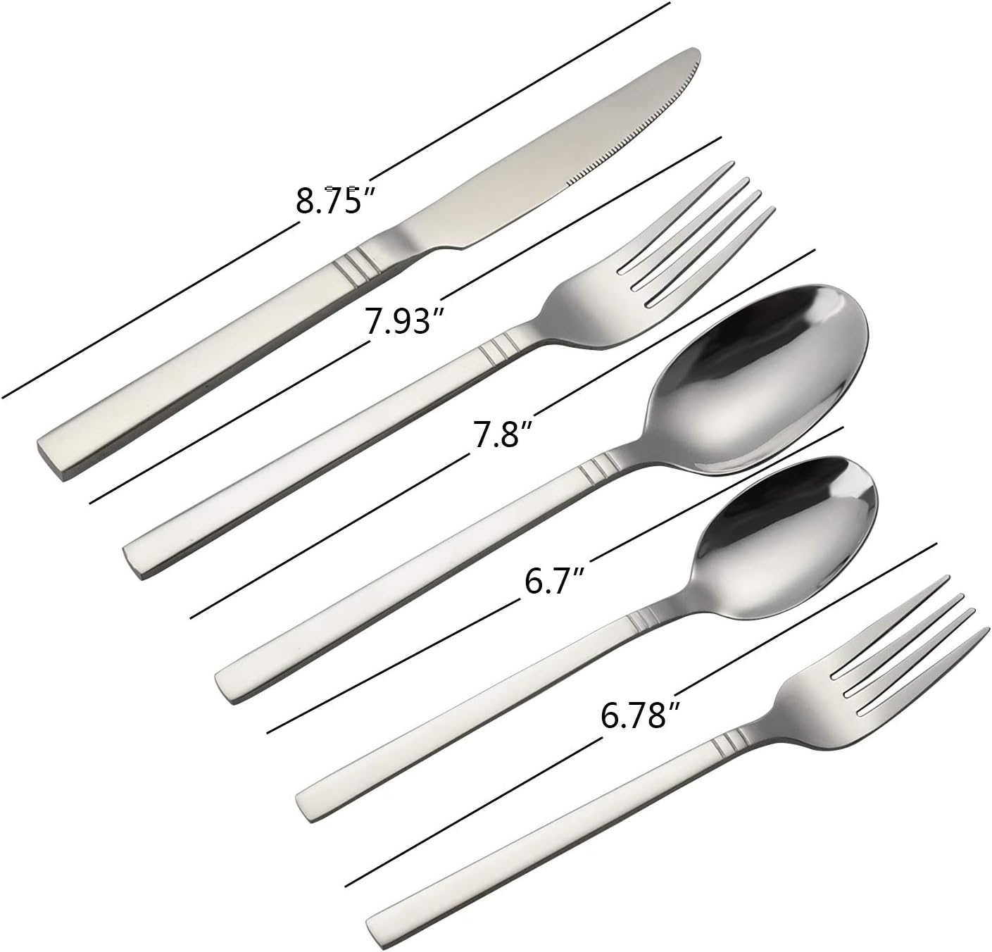 Morcte 30-Piece Stainless Steel Cutlery Flatware Set, Service for 6