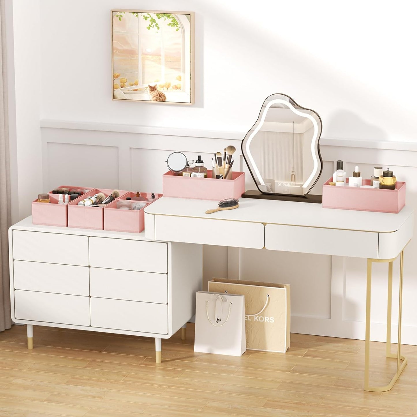 DIMJ Drawer Organizer Clothes Storage - 24 Pack Baby Dresser Organizer for Nursery, Foldable Closet Drawer Organizer Bins for Bedroom Organization, Fabric Storage Dividers for Socks, Underwears, Bras