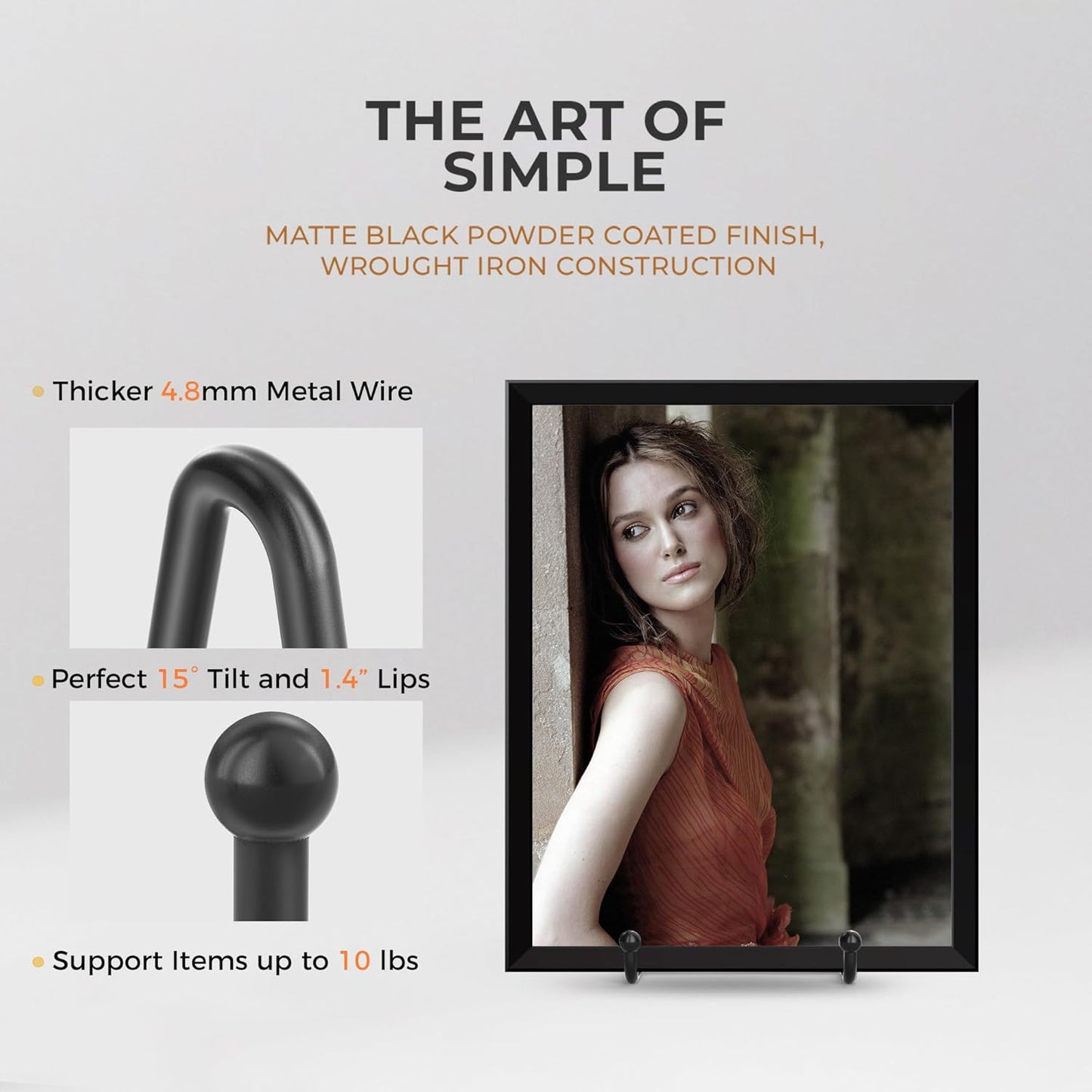 TR-LIFE 3 Pack 6 Inch Display Stands - Holder Stand for Picture, Decorative Plate, Platter, Plaque, Book, Photo Easel