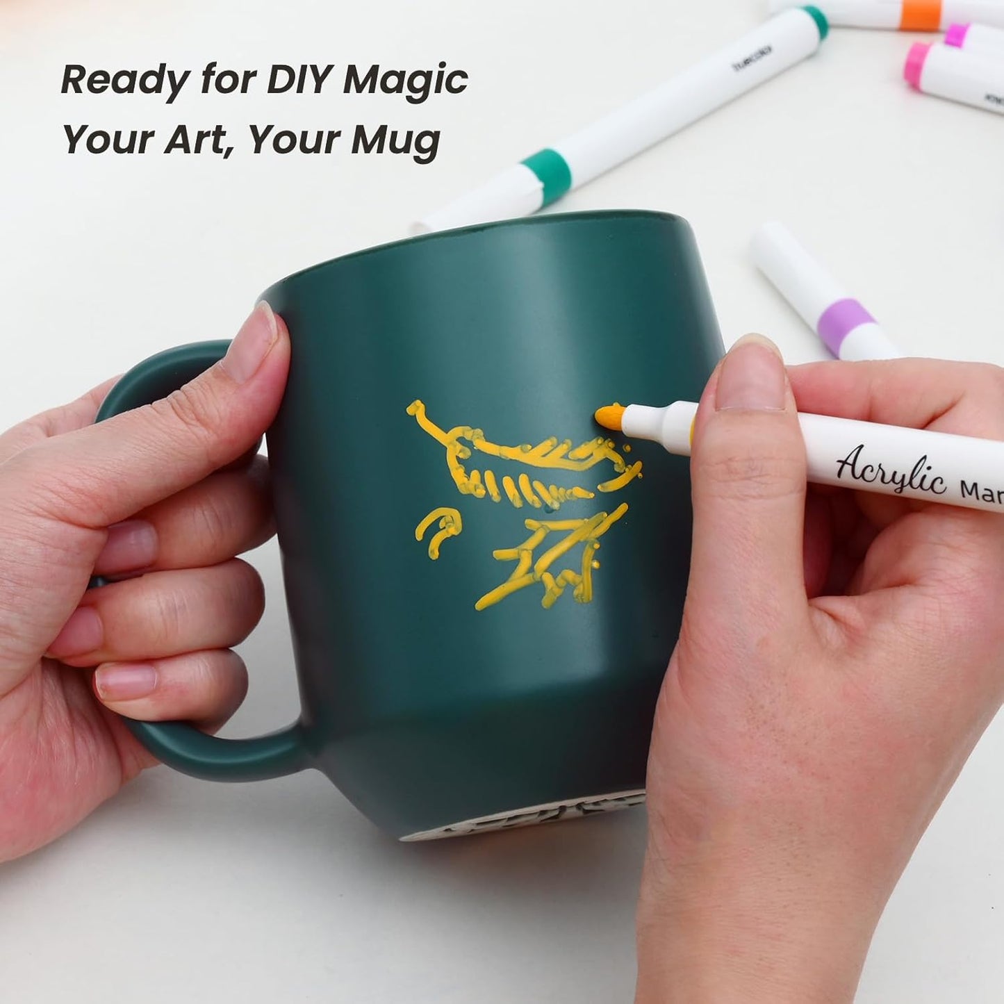 Miicol Ceramic Coffee Mug, 16 oz Large Coffee Cup, Tea Mug with Handle, Flat Bottom Mug for Men, Women, Office, Microwave and Dishwasher Safe, Multi-Color, Turquoise