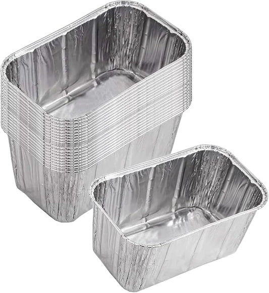 25 Pack Foil Drip Pan Liners for Char Griller 8128 8036 8536 Flat Iron Griddle Gas Grills, Compatible with CharGriller Flatiron Griddle Grease Cup Liners, Aluminum Pans Disposable 7" x 4.2"