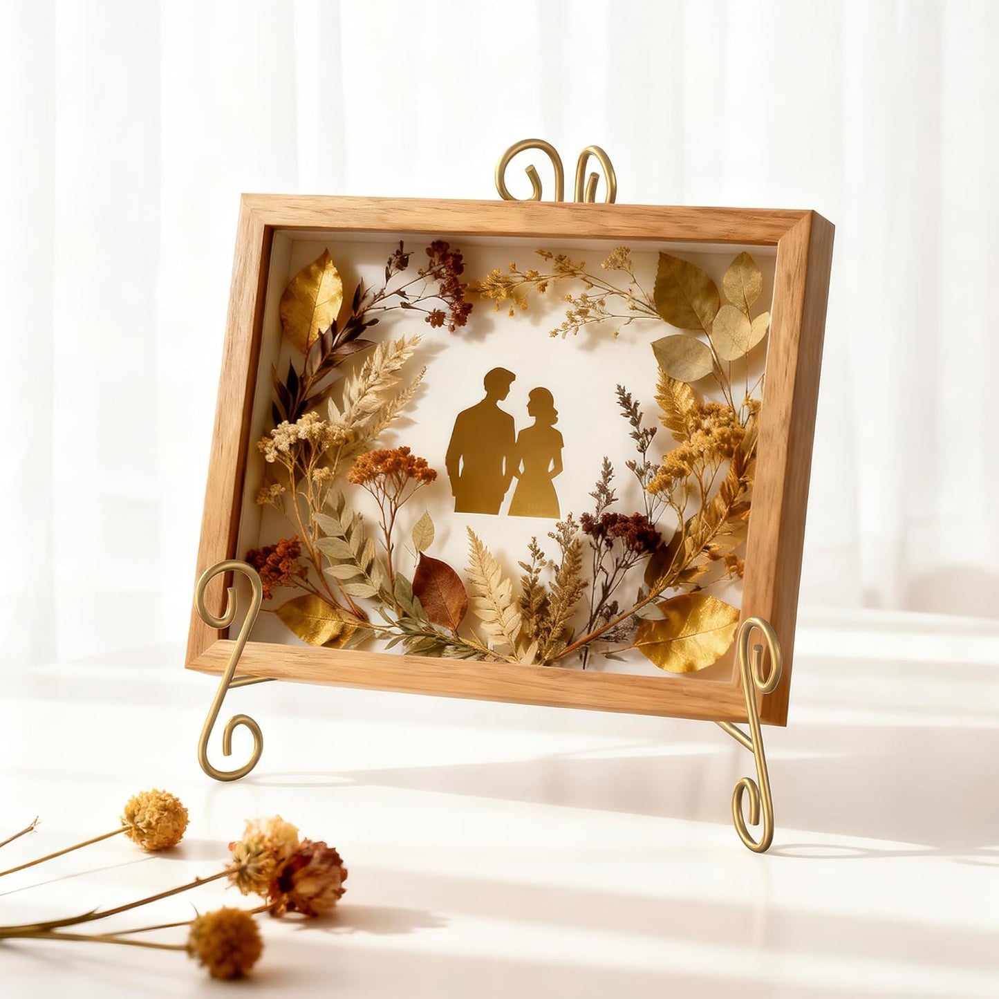 Gold Plate Stand, 12 Inch Decorative Holder for Displaying Platters, Heavy-Duty Metal Easel Stand for Picture, Photo Frame, Books and Round Objects, 2-Packs