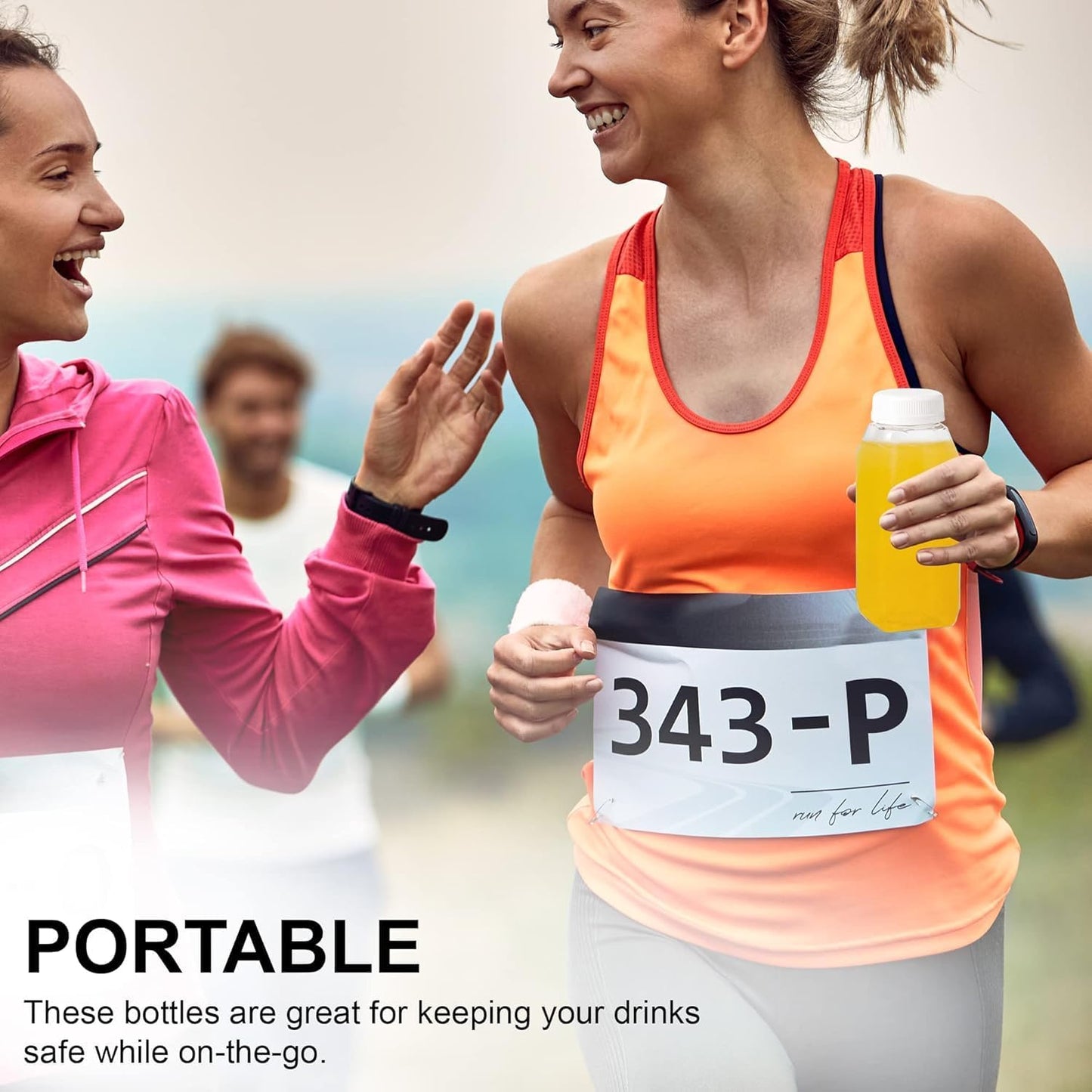 MT Products PET Plastic Juice Bottles 8 oz. - Clear Take-out Containers (Pack of 228) - Made in USA