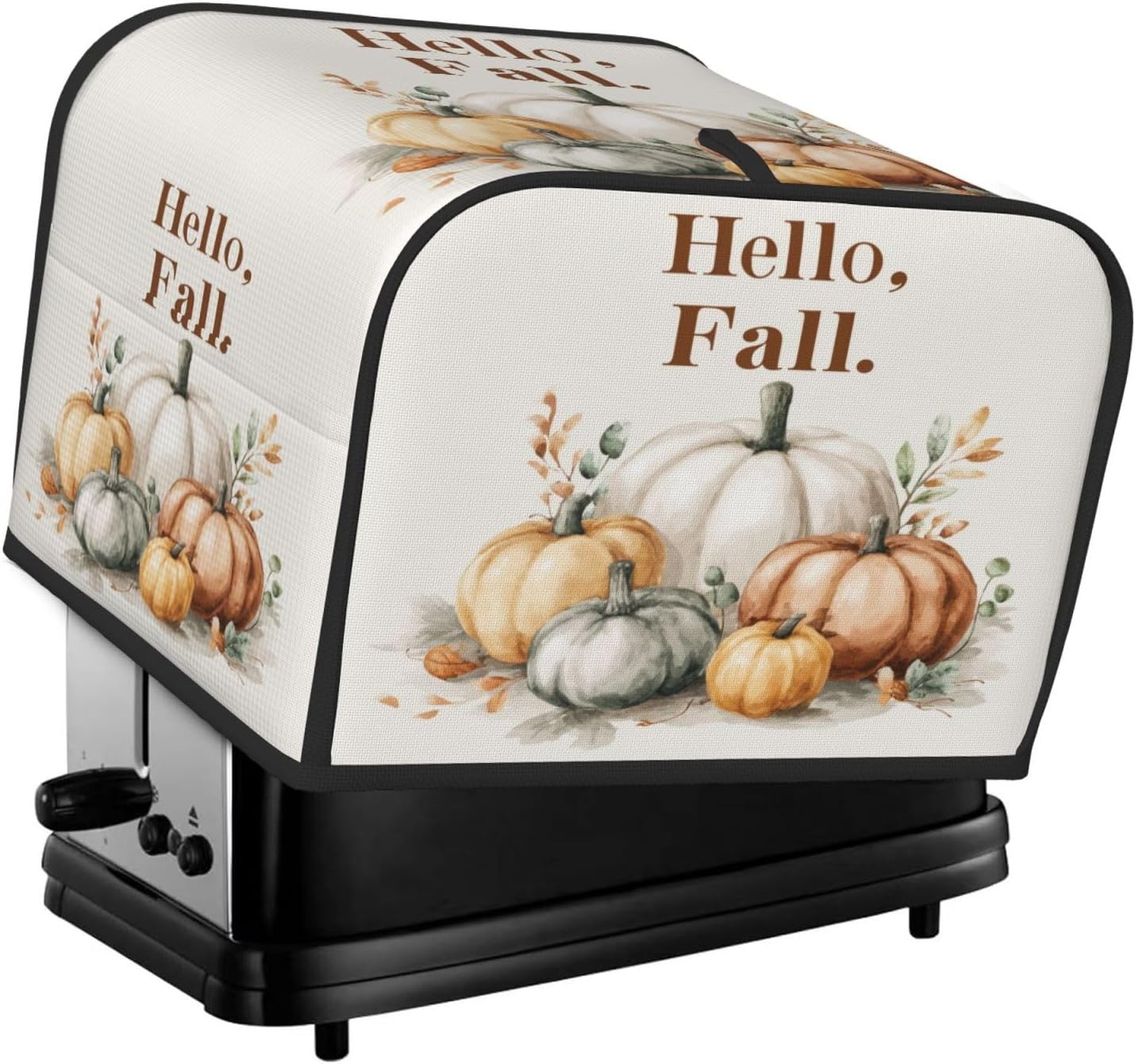 Toaster Cover 4 Slice Watercolor Pumpkin Fall Thanksgiving Kitchen Small Appliance Covers with Pockets Dust and Fingerprint Protection