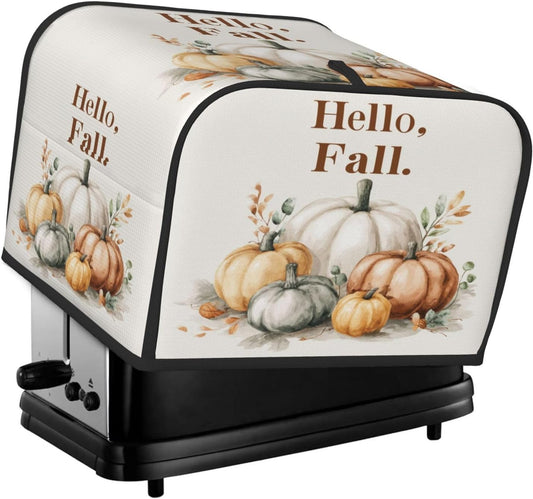 Toaster Cover 4 Slice Watercolor Pumpkin Fall Thanksgiving Kitchen Small Appliance Covers with Pockets Dust and Fingerprint Protection