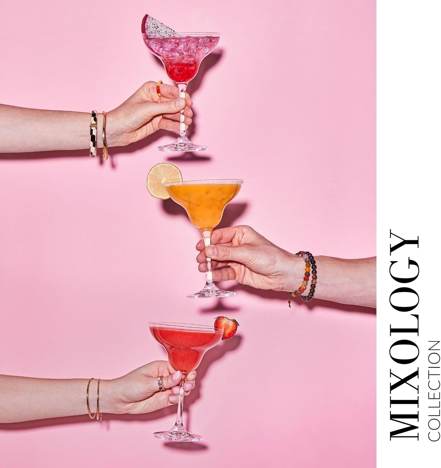 Krosno Margarita Cocktail Glasses, Set of 6, 9.1 oz, Mixology Collection, Ideal for Cocktails, Frozen Desserts, Dishwasher Safe, Made in Europe