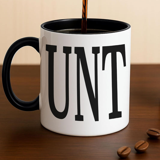 11 ounce UNT with black handle Coffee Mug, Christmas Gag Gifts for Coworkers, Friends, Adult Humor Mug, Novelty Tea Mugs, Funny Office Gift, Unique Coffee Lovers Gifts for Men Women