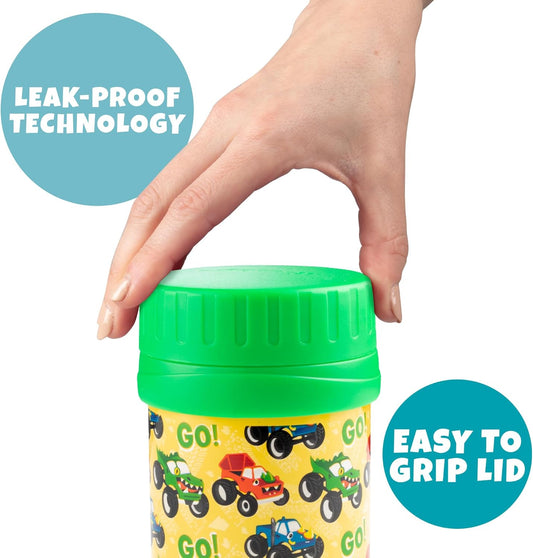 Bentology Insulated 13oz Food Jar for Kids- Hot or Cold Food, Soups, Liquids, Noodles - Wide Mouth Stainless Steel Container & BPA Free, Large Leak Proof thermos for Back to School Lunch Boxes, Bags
