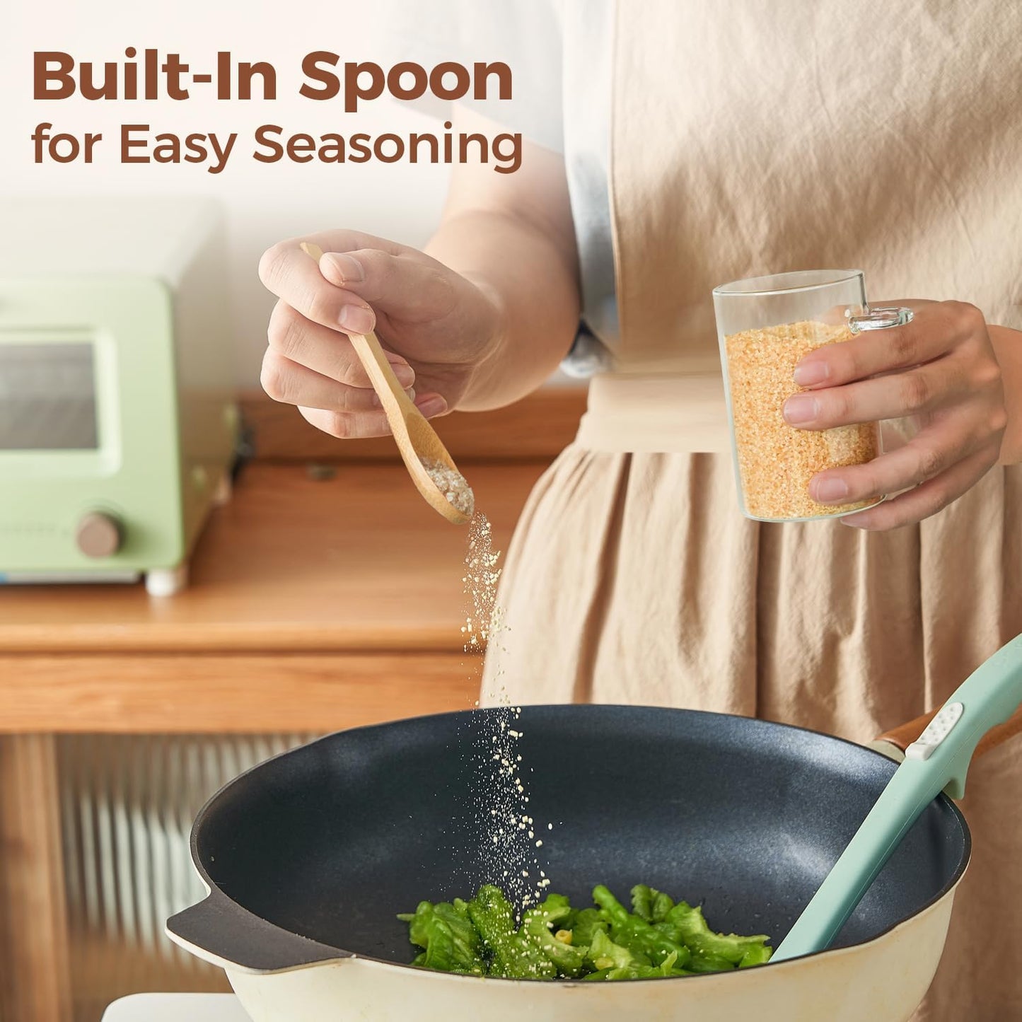 ComSaf 12 Pcs Glass Spice Jars and Spoons, 8oz Glass Containers with Bamboo Lids, Storage Containers with Airtight Lids with 275 Labels for Seasonings, Salt, Loose Leaf Tea Storage