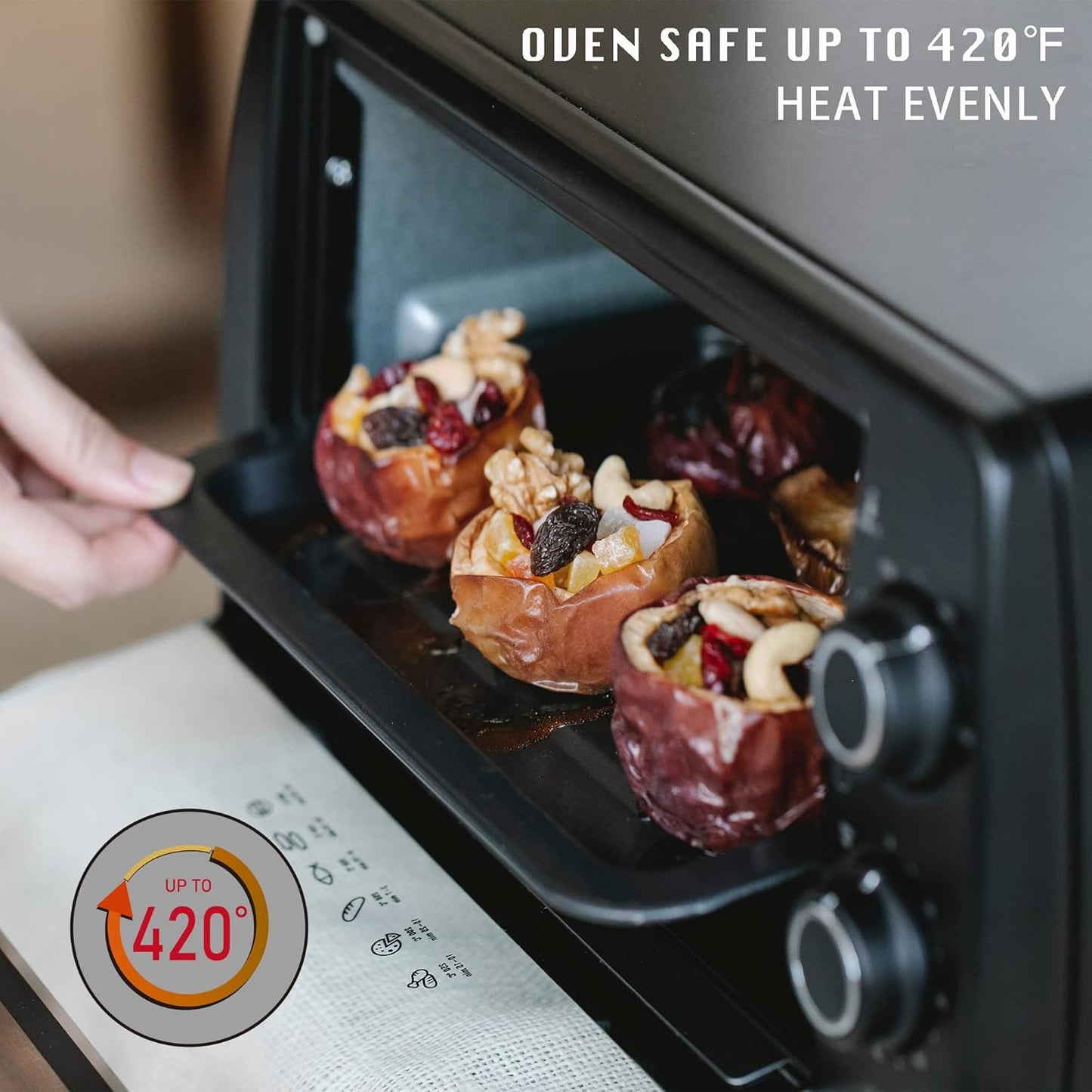 HONGBAKE 2 Pack Quarter Sheet Pan for Baking - Nonstick 13.8 x 9.8 Small Cookie Sheet with Wider Grips, 27% Thicker Carbon Steel Commercial Oven Tray - Black