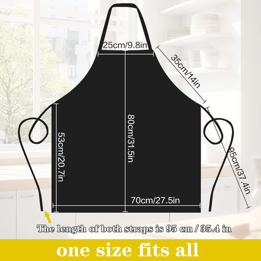 12 Pack Black Bib Apron,Unisex Bib Aprons Bulk,Chef Apron without Pockets,Washable Kitchen Aprons for Women Men Kitchen Cooking, Crafting Painting, BBQ(Black)