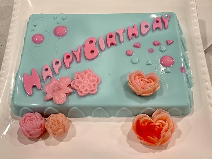 FantasyDay 13'' Happy Birthday Cake Mold Silicone Baking Molds Party Cake Bakeware for Your Birthday Dessert, Cake, Bread, Tart, Pie, Flan and More #7