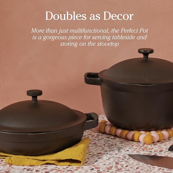 Our Place Perfect Pot - Mini 2.5 Qt Nonstick Ceramic Sauce Pan with Lid | Versatile Cookware for Stovetop and Oven | Steam, Bake, Braise, Roast | PTFE and PFOA-Free | Toxin-Free, Easy to Clean | Sage