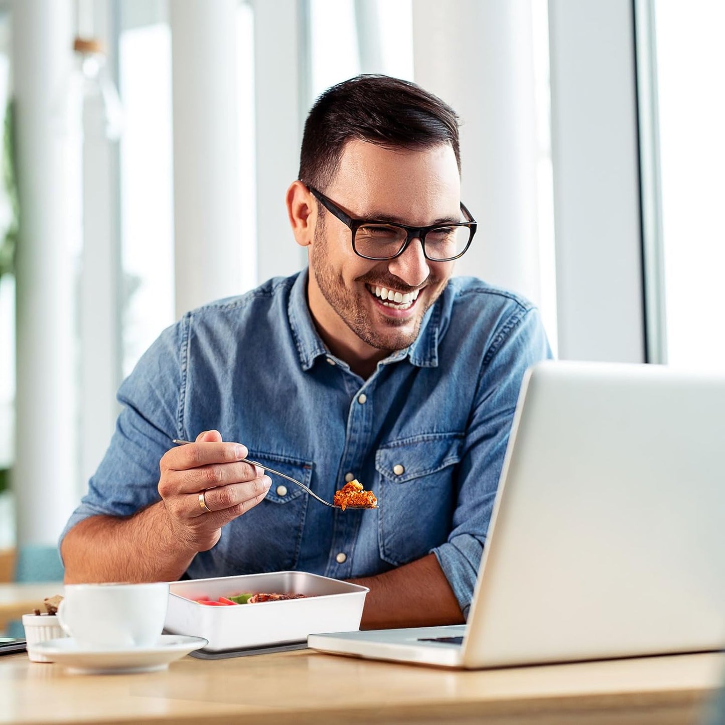 12 Pcs Stainless Steel Food Storage Containers with Brown Lids, 54 oz Metal Lunch Bento Box Reusable Stackable Meal Prep Container for Kitchen Picnic Travel, Freezer& Dishwasher Safe