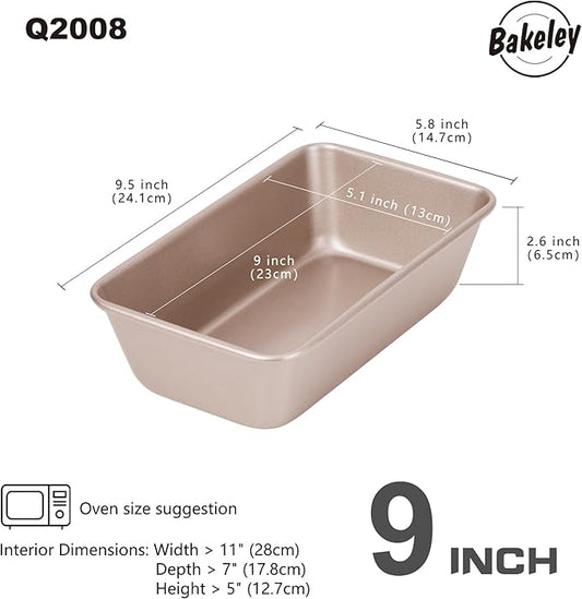 9-inch Loaf Pan Nostick Carbon Steel Bakeware Rectangle Bread Pan for Baking