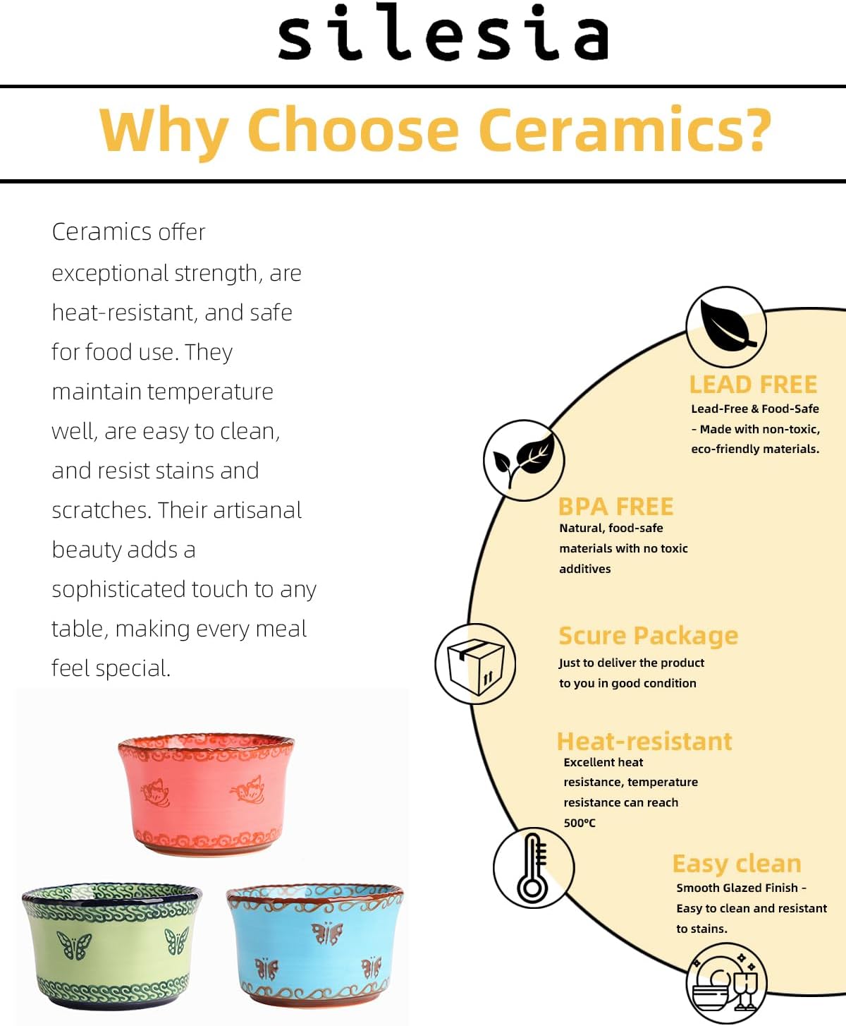 Handmade 7 oz Small Bowls - Ceramic Hand Painted Bowl Great for Ramekins, Dipping, Side Dish, Dessert, Sauce, Ice cream, Appetizer, Sushi in Gift Box, 3.5 inch, Set of 3, Glazed Pink