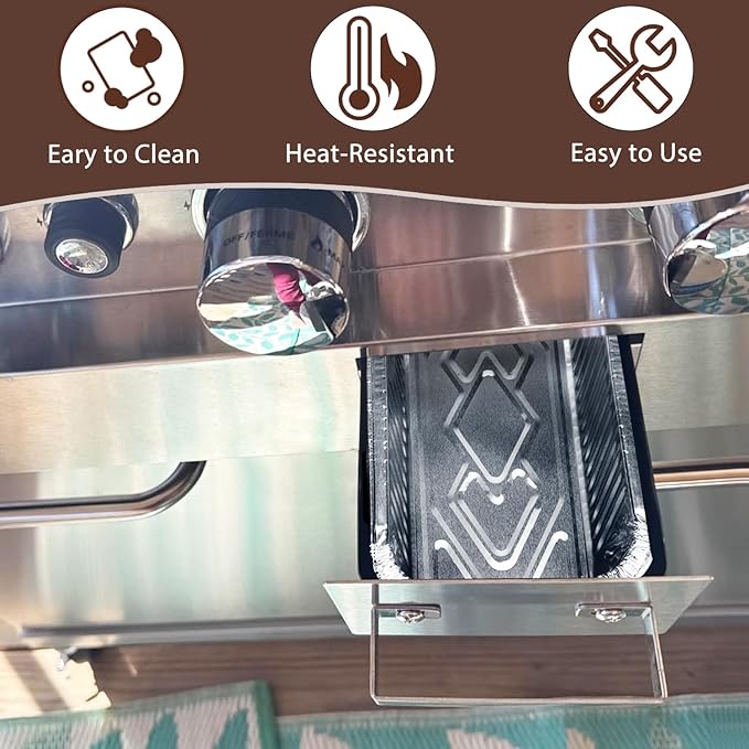 20-pack Drip Pan Liners for Members Mark 4-Burner Outdoor Flat Top Gas Griddle, Grease Tray for Member's Mark Pro-Series 5-Burner Gas Griddle & Sams Club 36 inch Griddle Disposable Aluminum Foil Pans