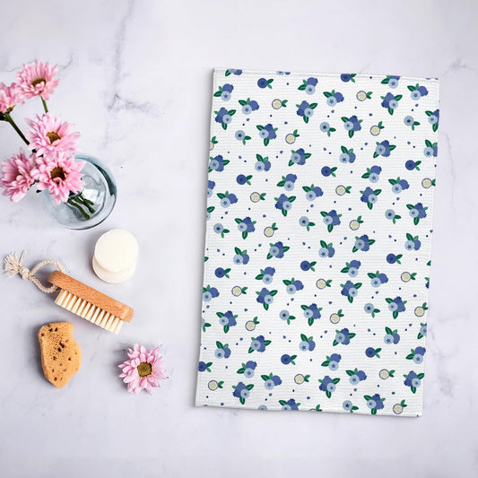 Blueberry Decor Kitchen Towel, Blueberry Hand Towel Dish Towel for Kitchen Bathroom Decor, Fruit Lover Gifts, 16x24 Inches