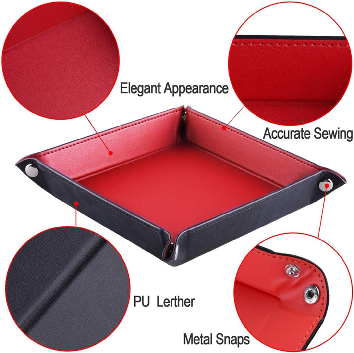 siduater Valet Tray Desktop Storage Organizer – Vegan Leather Catchall Tray Bedside Vanity Tray Nightstand Caddy Holder for Remote Controller, Watch, Keys, Phone, Wallet, Coin, Jewelry, Turquoise