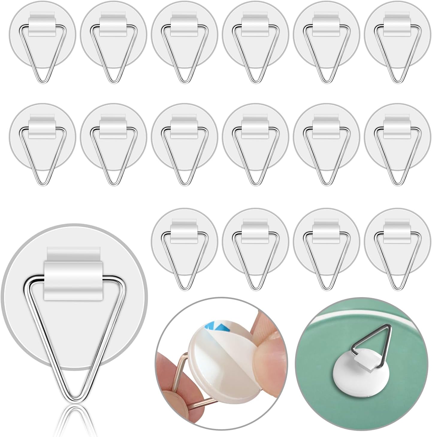 54 PCS Plate Hangers for The Wall, 0.8 Inch Mini Adhesive Vertical Plate Holders, Invisible Plate Hanger, Wall Hanging Hooks for Decorative Plates Pictures