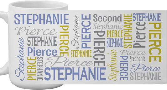 Let's Make Memories Personalized Your Name Signature Mug - Custom 15oz Coffee Mug - Stocking Stuffer - For Christmas - Purple/Gold