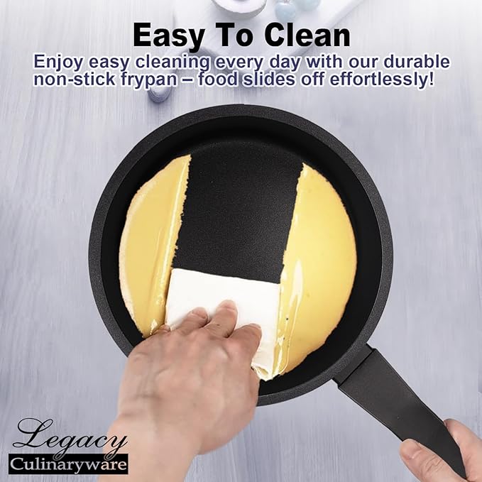 Nonstick Sauce Pan with Lid,1.5Qt & 2Qt Set, PFOA Free,Kitchen Pots Induction Pot,Black