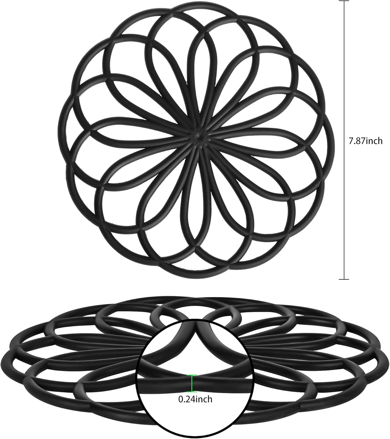 Smithcraft Silicone Trivets for Hot Dishes, Pots and Pans, Trivet Mat Hot Pads for Kitchen, Round Heat Resistant Mats for Countertop, Trivets Table & Quartz Countertops Pink Set 3